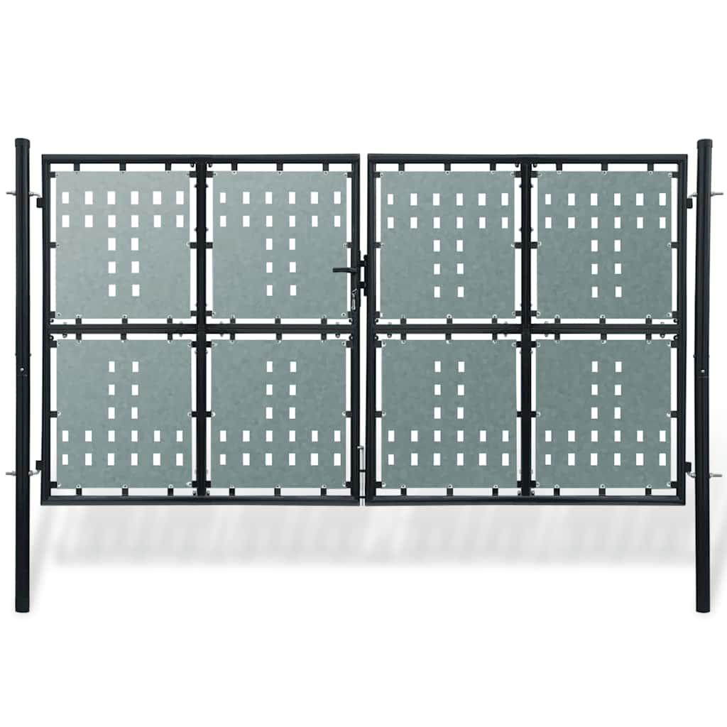 E-shop Multidom Čierna jednokrídlová plotová bránka 300x150 cm