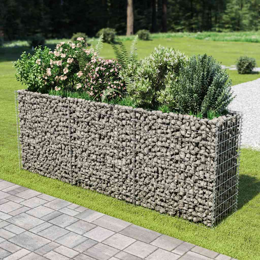 E-shop Multidom Gabiónový vyvýšený záhon, pozinkovaná oceľ 270x50x100 cm