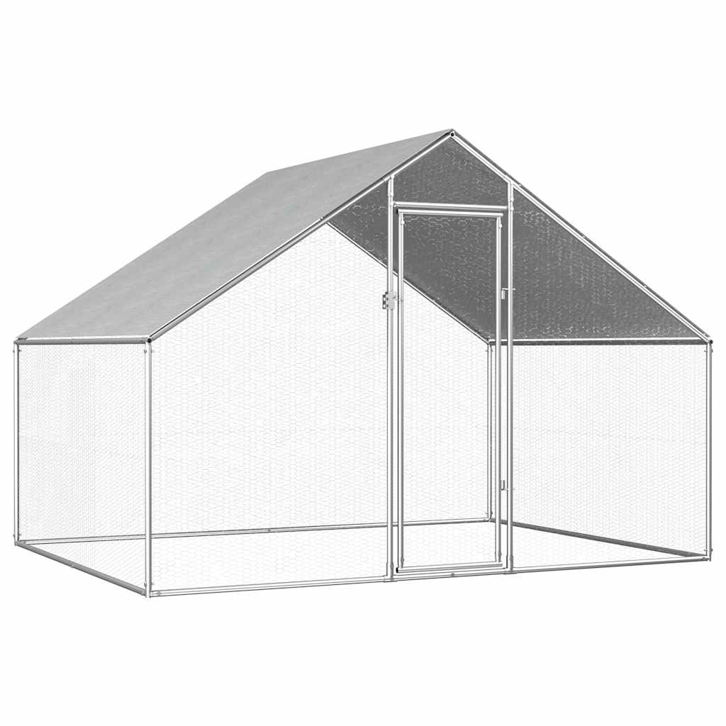 E-shop Multidom Vonkajšia klietka pre sliepky 2,75x2x1,92 m, pozinkovaná oceľ