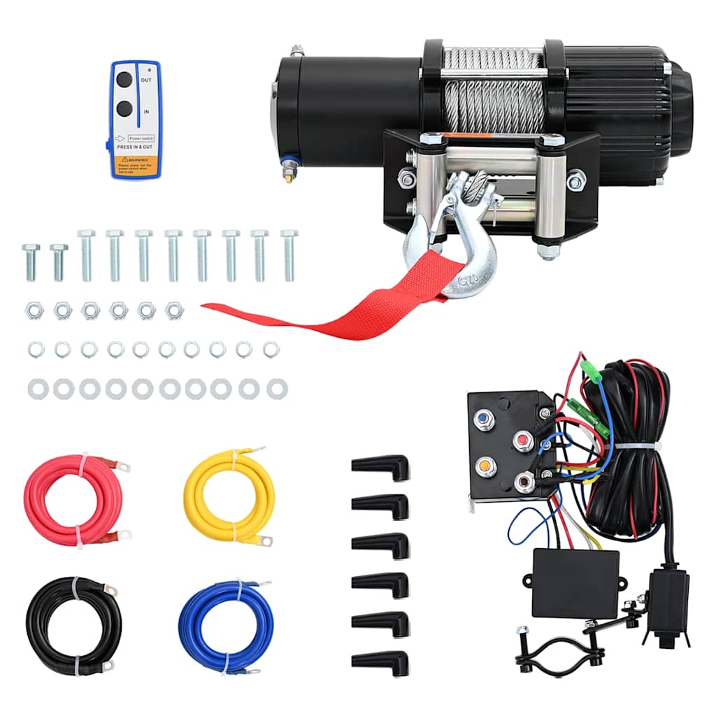 E-shop Multidom Elektrický navijak 12 V 4500 lbs 2040 kg s diaľkovým ovládaním
