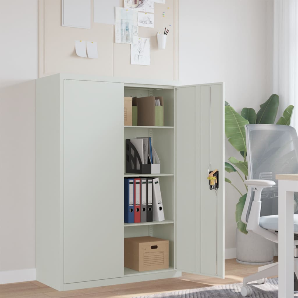 E-shop Multidom Kancelárska skriňa 90x40x140 cm, oceľová, sivá