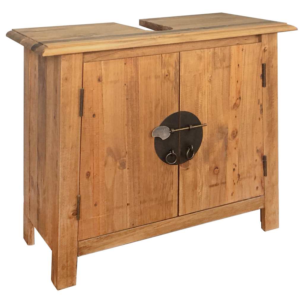 E-shop Multidom Kúpeľňová skrinka, borovicový masív 70x32x63 cm