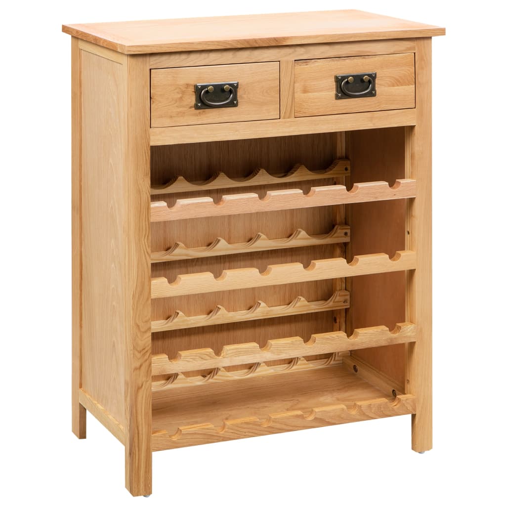 E-shop Multidom Skrinka na víno 72x32x90 cm, dubový masív