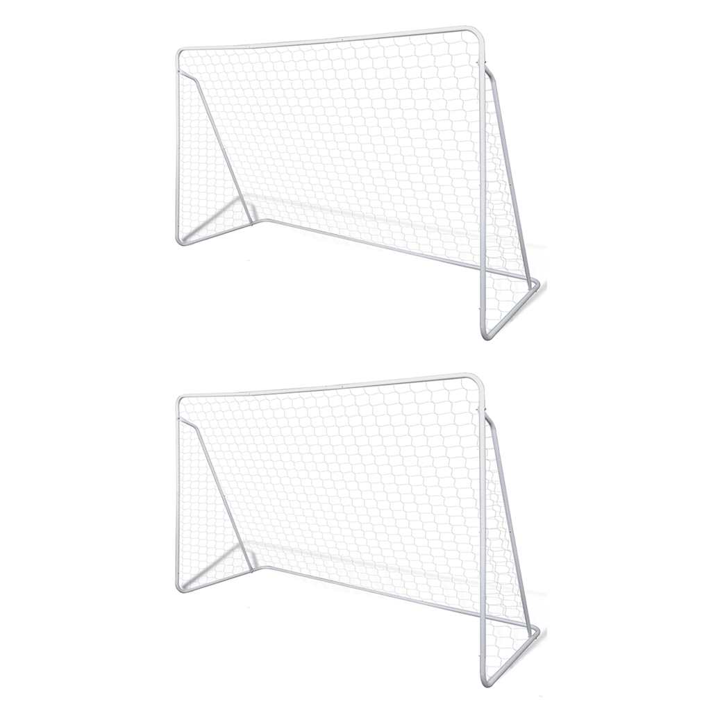 E-shop Multidom Futbalové bránky oceľové 2 ks 240x90x150 cm