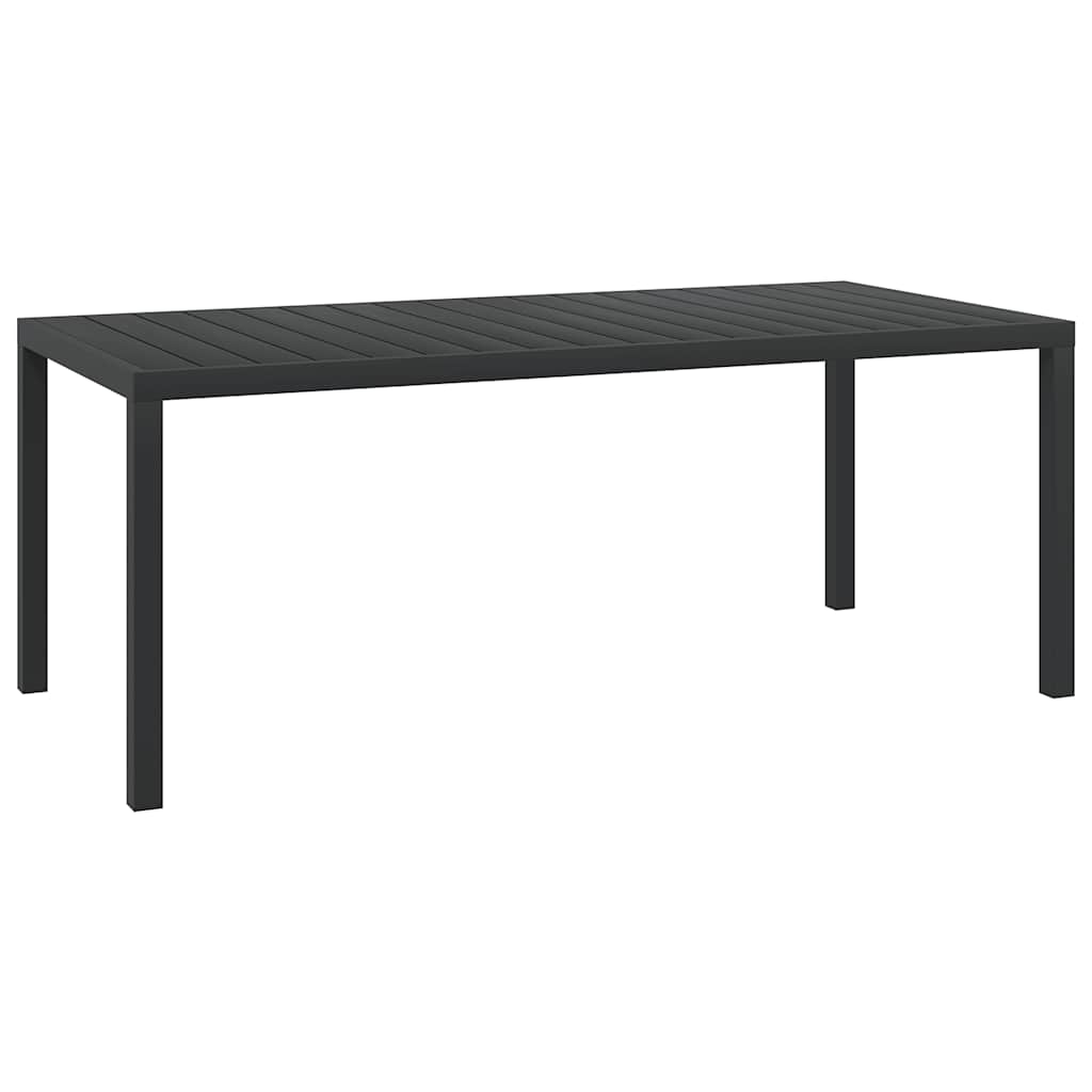 E-shop Multidom Záhradný stôl, čierny 185x90x74 cm, hliník a WPC