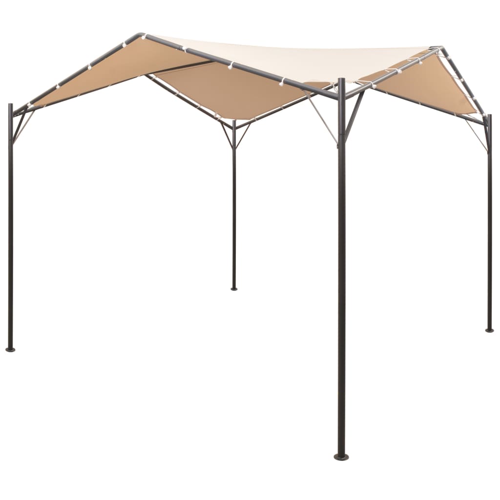 Multidom Béžový oceľový altánok/prístrešok/stan, 3x3 m