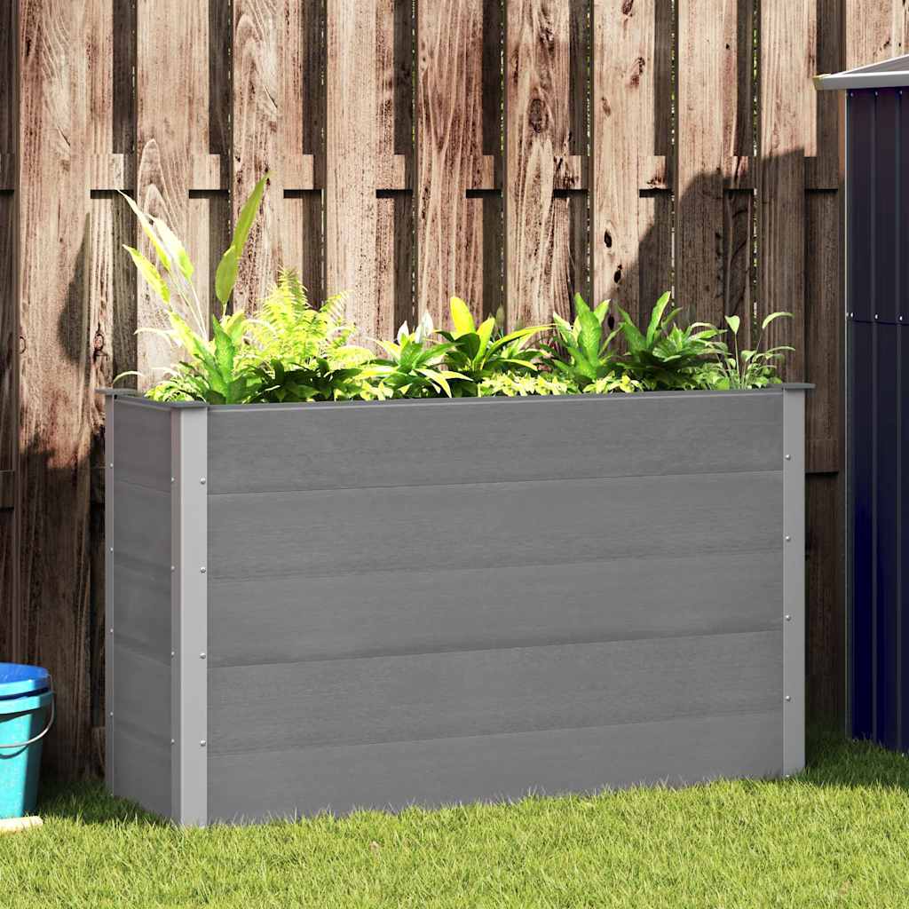 E-shop Multidom Vyvýšený záhradný záhon, WPC 150x50x91 cm, sivý