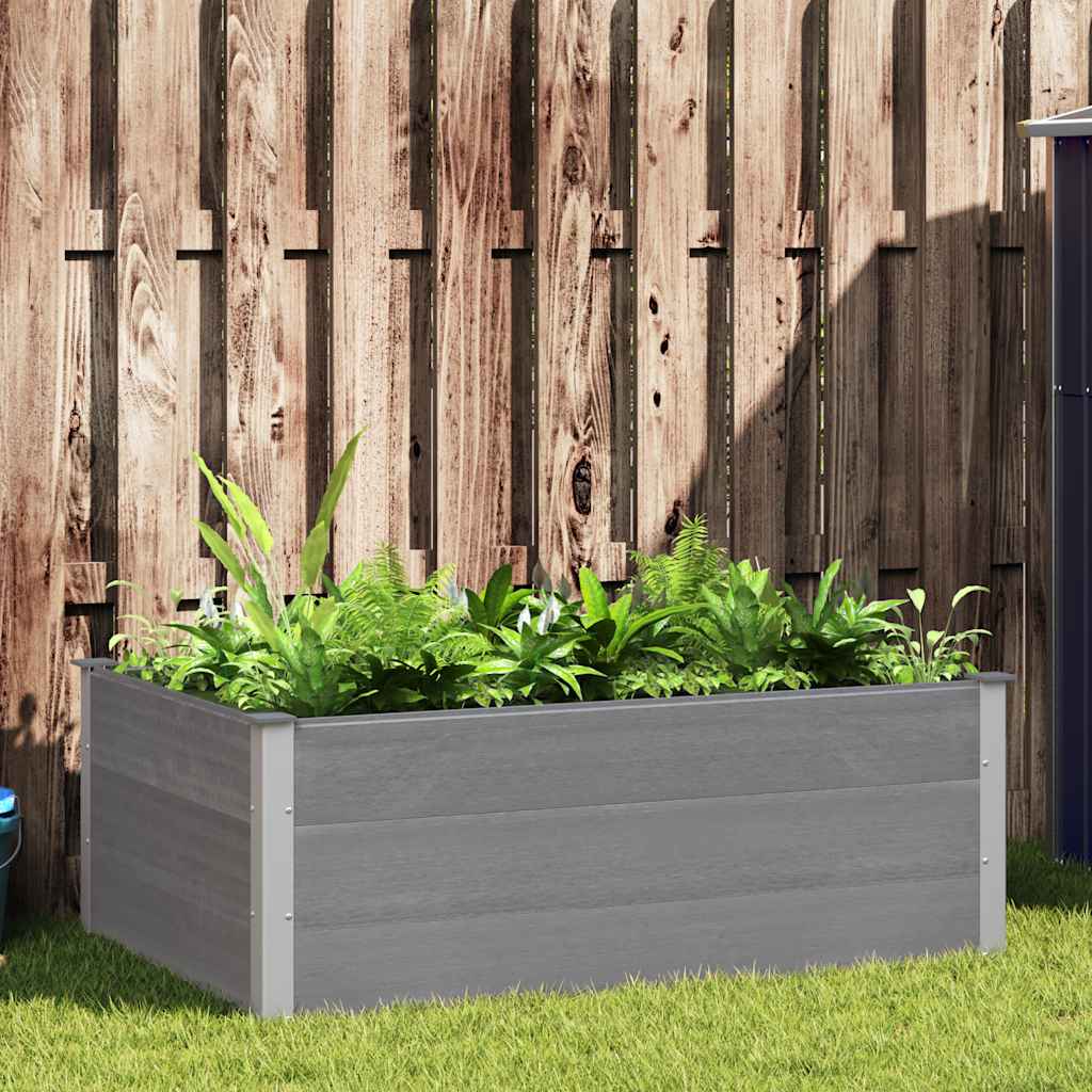 E-shop Multidom Vyvýšený záhradný záhon, WPC 150x100x54 cm, sivý