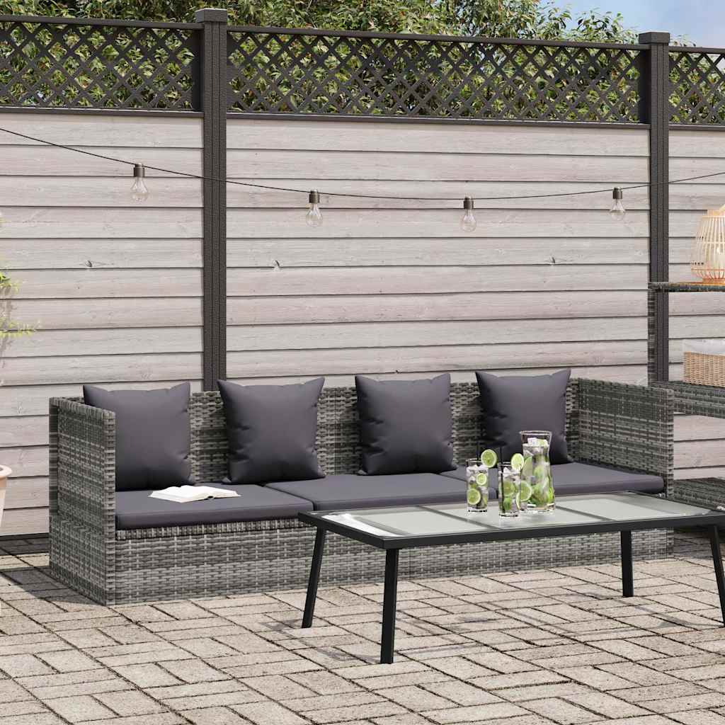 E-shop Multidom Záhradná posteľ, sivá 200x60 cm, polyratan