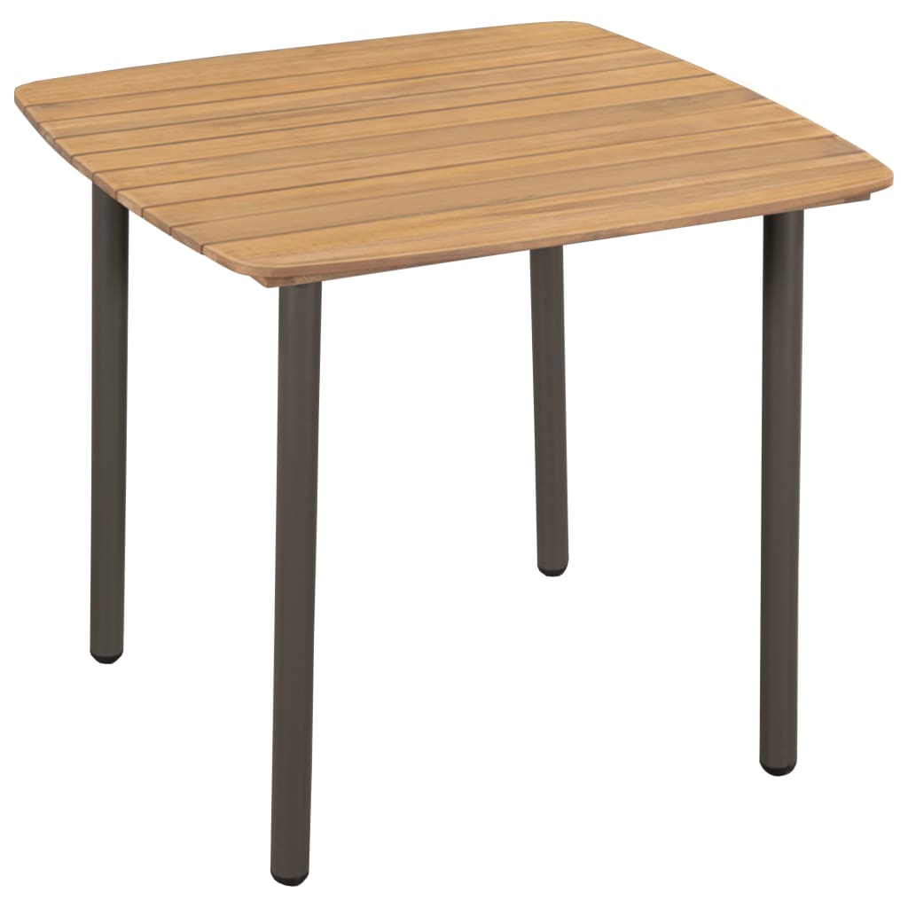 E-shop Multidom Záhradný stôl 80x80x72 cm, akáciový masív a oceľ