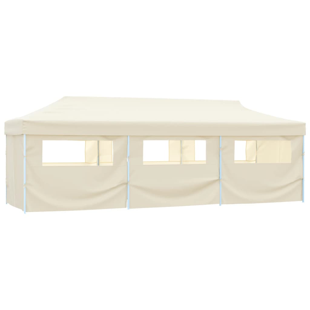 E-shop Multidom Skladací párty stan s 8 bočnými stenami 870x291x315 cm krémový