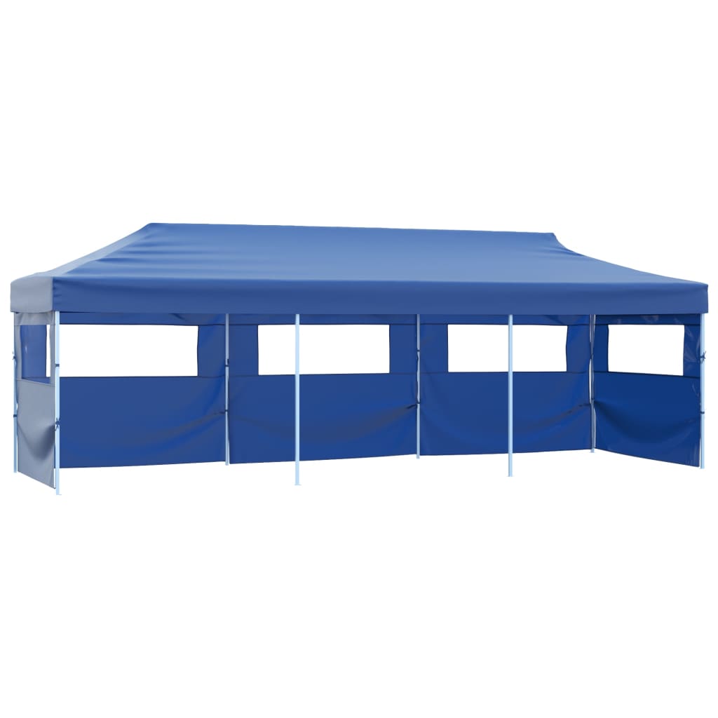 E-shop Multidom Skladací párty stan s 5 bočnými stenami 3x9 m modrý