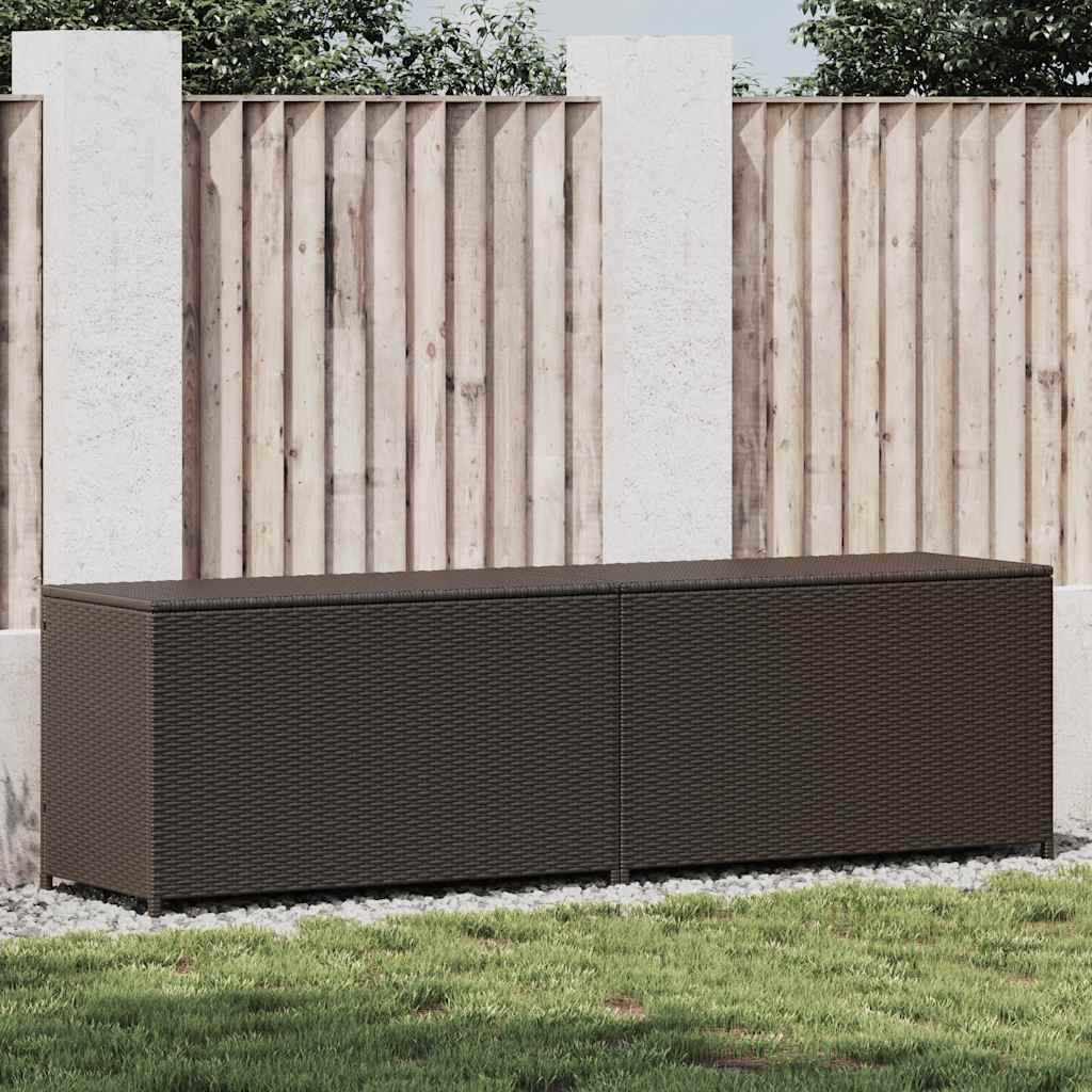 E-shop Multidom Záhradný úložný box hnedý 200x50x60 cm polyratanový