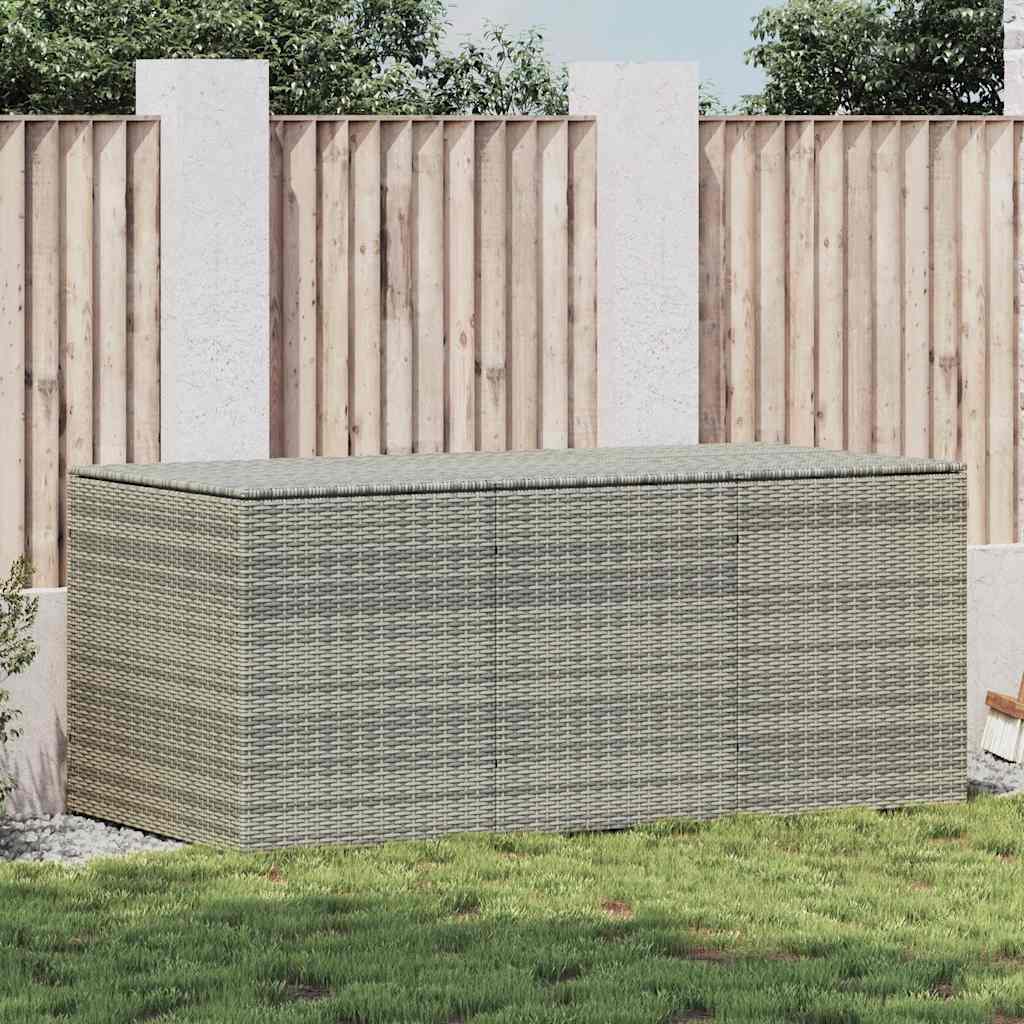 E-shop Multidom Záhradný úložný box sivý 180x90x70 cm polyratanový