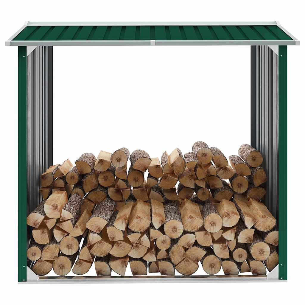 E-shop Multidom Kôlňa na drevo zelená 172x91x154 cm pozinkovaná oceľ