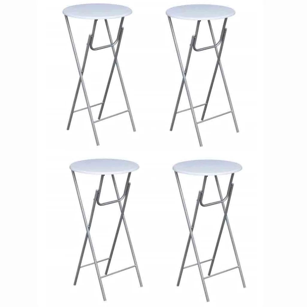 E-shop Multidom Barové stoly 4 ks s doskou z MDF, biele