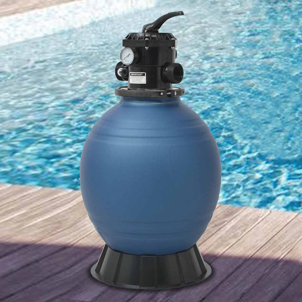 Multidom Bazénová piesková filtrácia so 6-cestným ventilom, modrá 460 mm