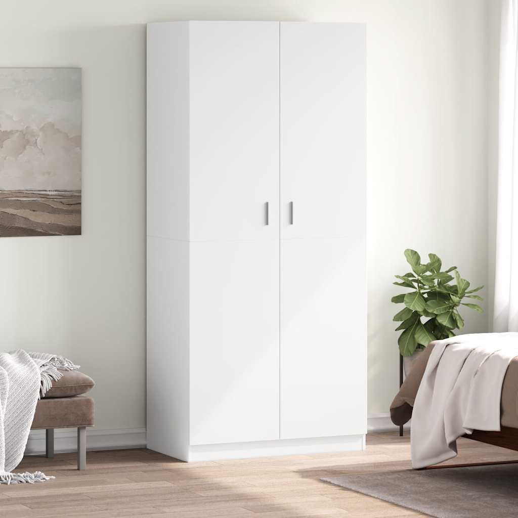 E-shop Multidom Šatník, biely 90x52x200 cm, kompozitné drevo