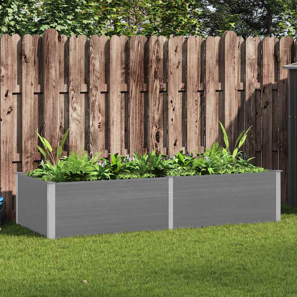 E-shop Multidom Vyvýšený záhradný záhon 250x100x54 cm, WPC, sivý