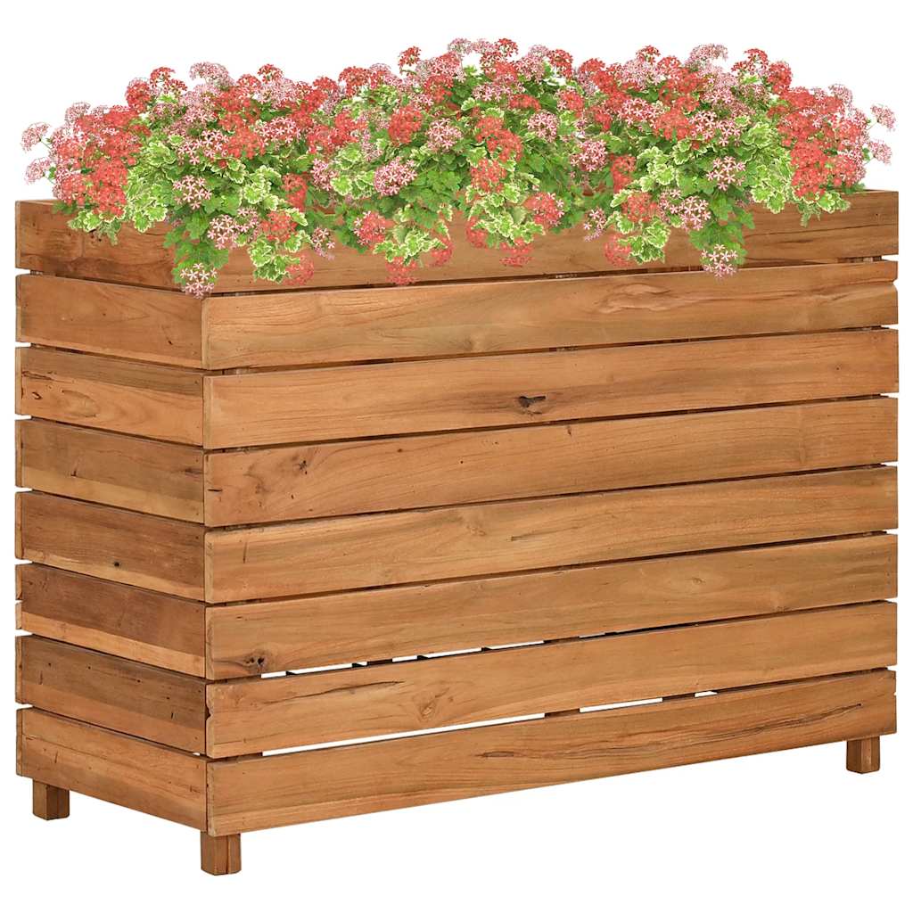 E-shop Multidom Vyvýšený záhon 100x40x72 cm, recyklované tíkové drevo a oceľ