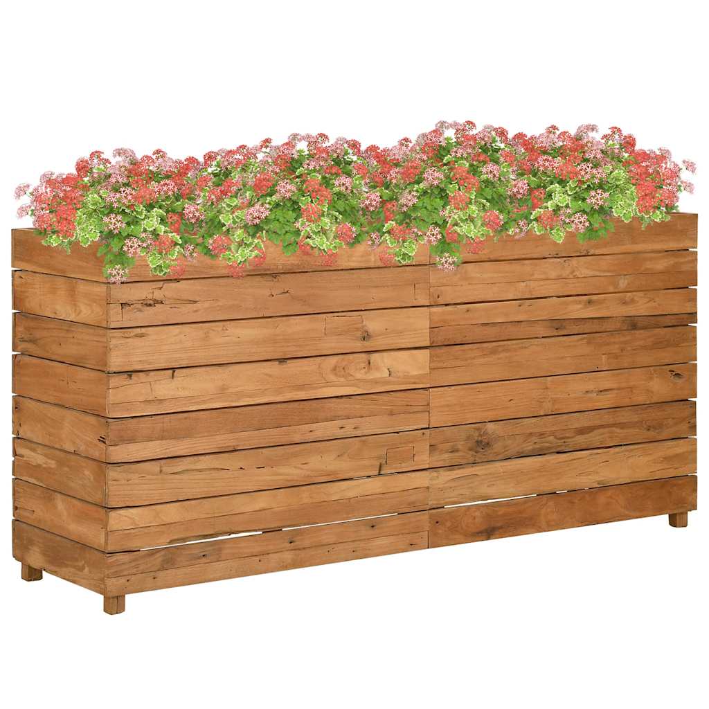 E-shop Multidom Vyvýšený záhon 150x40x72 cm, recyklované tíkové drevo a oceľ