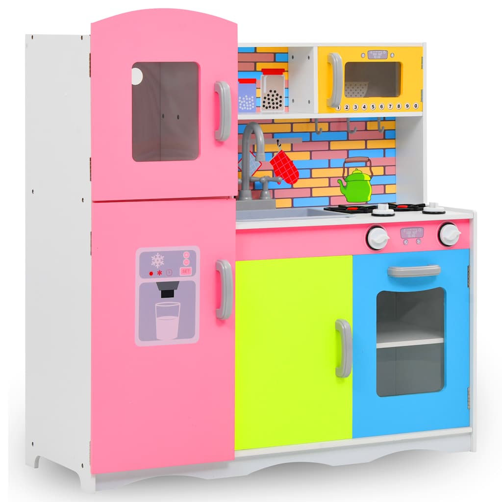 E-shop Multidom Detská kuchynka MDF 80x80x85 cm viacfarebná