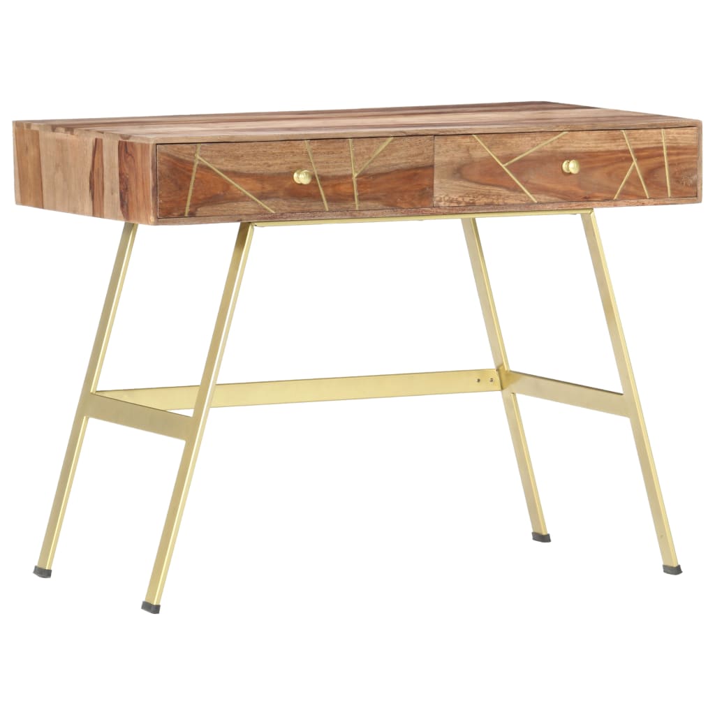 E-shop Multidom Písací stôl so zásuvkami 100x55x75 cm masívne akáciaové drevo