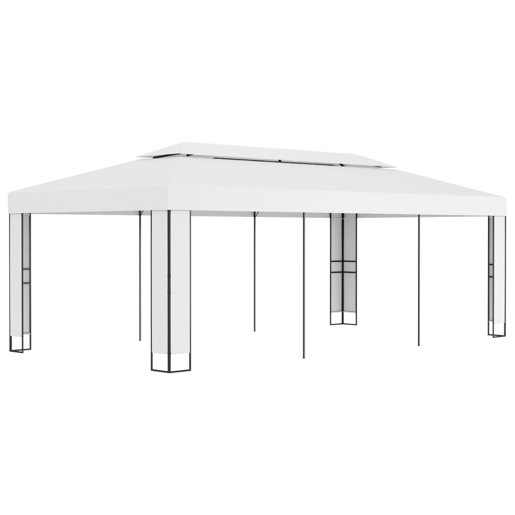 E-shop Multidom Altánok s dvojitou strieškou 3x6 m, biely