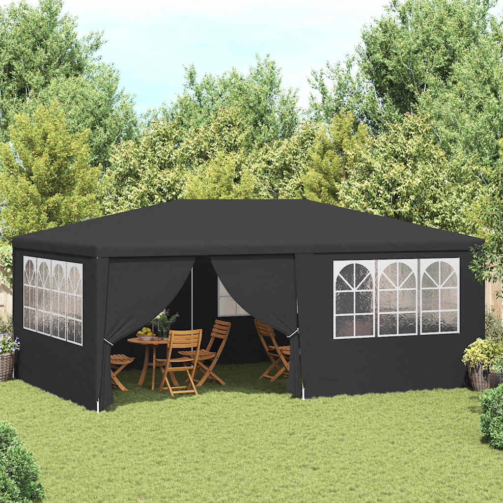 E-shop Multidom Profesionálny párty stan+bočné steny 4x6 m, antracitový 90 g/m²