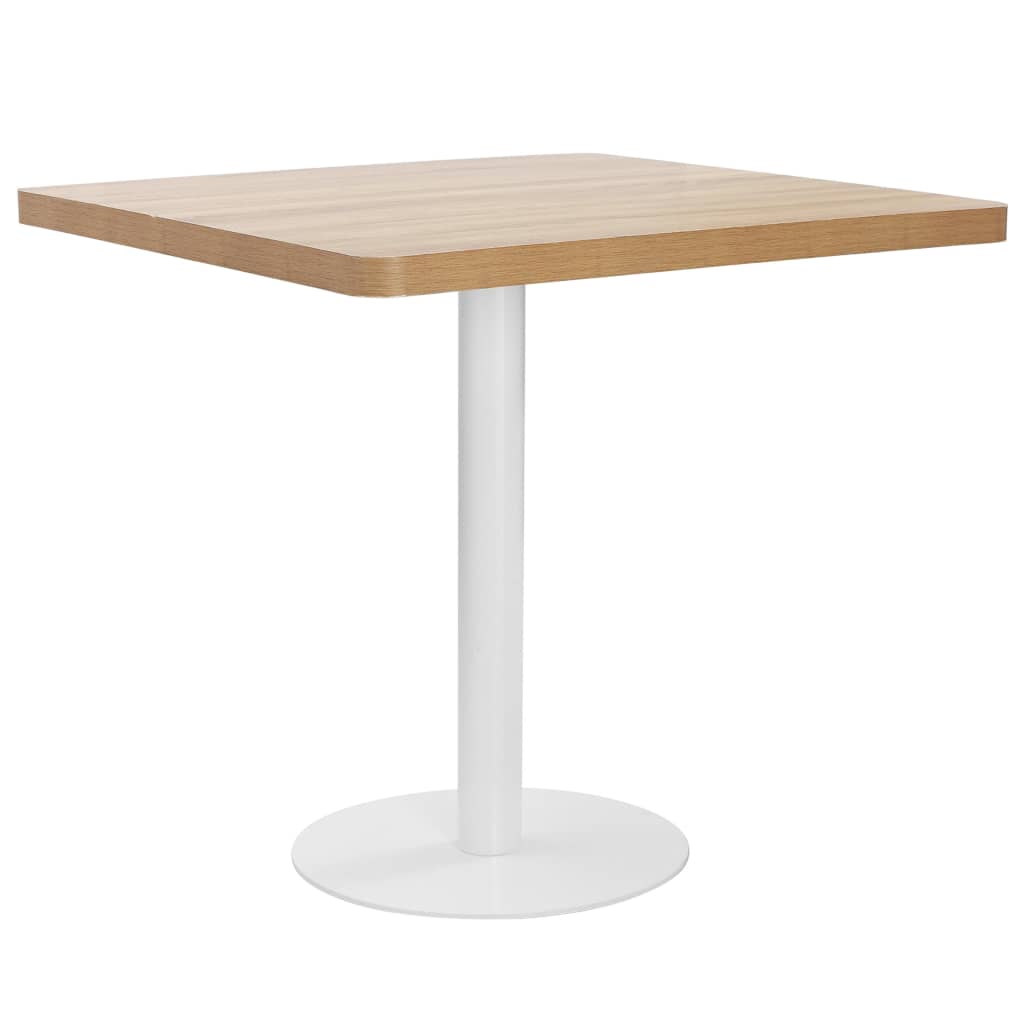 E-shop Multidom Bistro stolík svetlohnedý 80x80 cm MDF