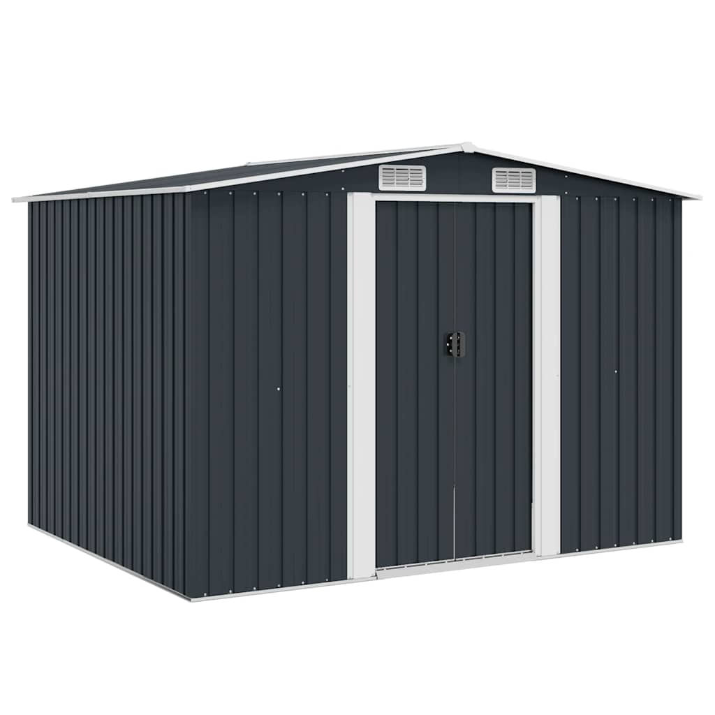 E-shop Multidom Záhradná kôlňa, antracitová, oceľ 257x205x178 cm