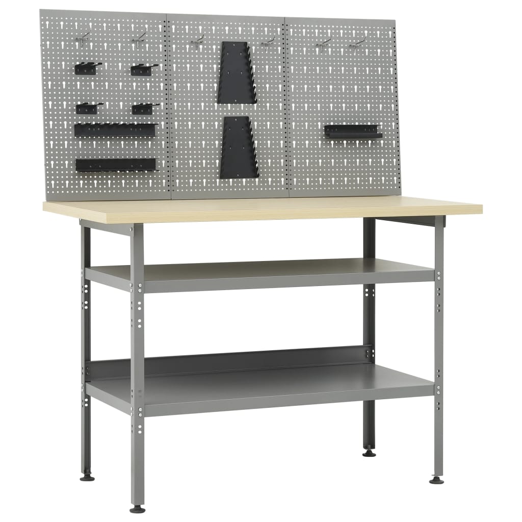 Multidom Pracovný stôl s tromi nástennými panelmi