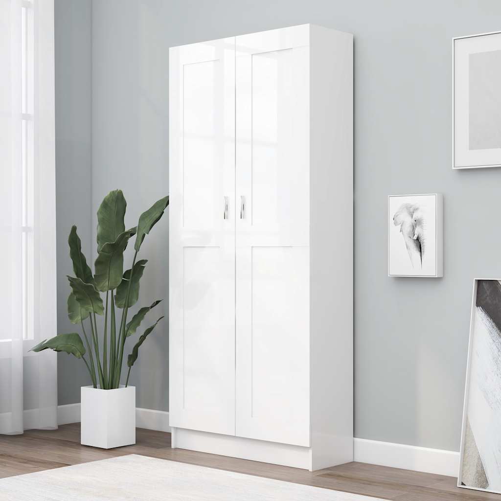 E-shop Multidom Knižnica, biela 82,5x30,5x185,5 cm, kompozitné drevo