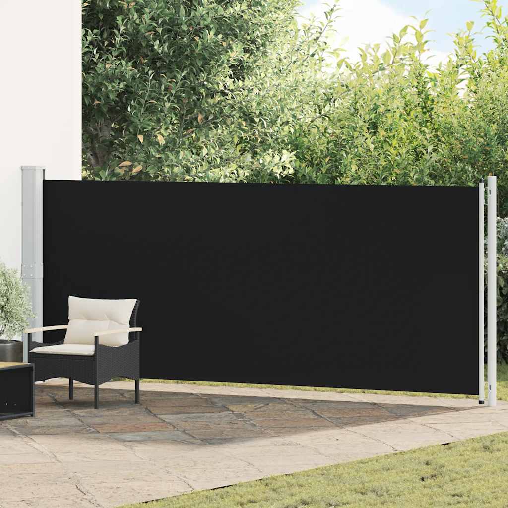 E-shop Multidom Zaťahovacia bočná markíza na terasu 600x160 cm, čierna
