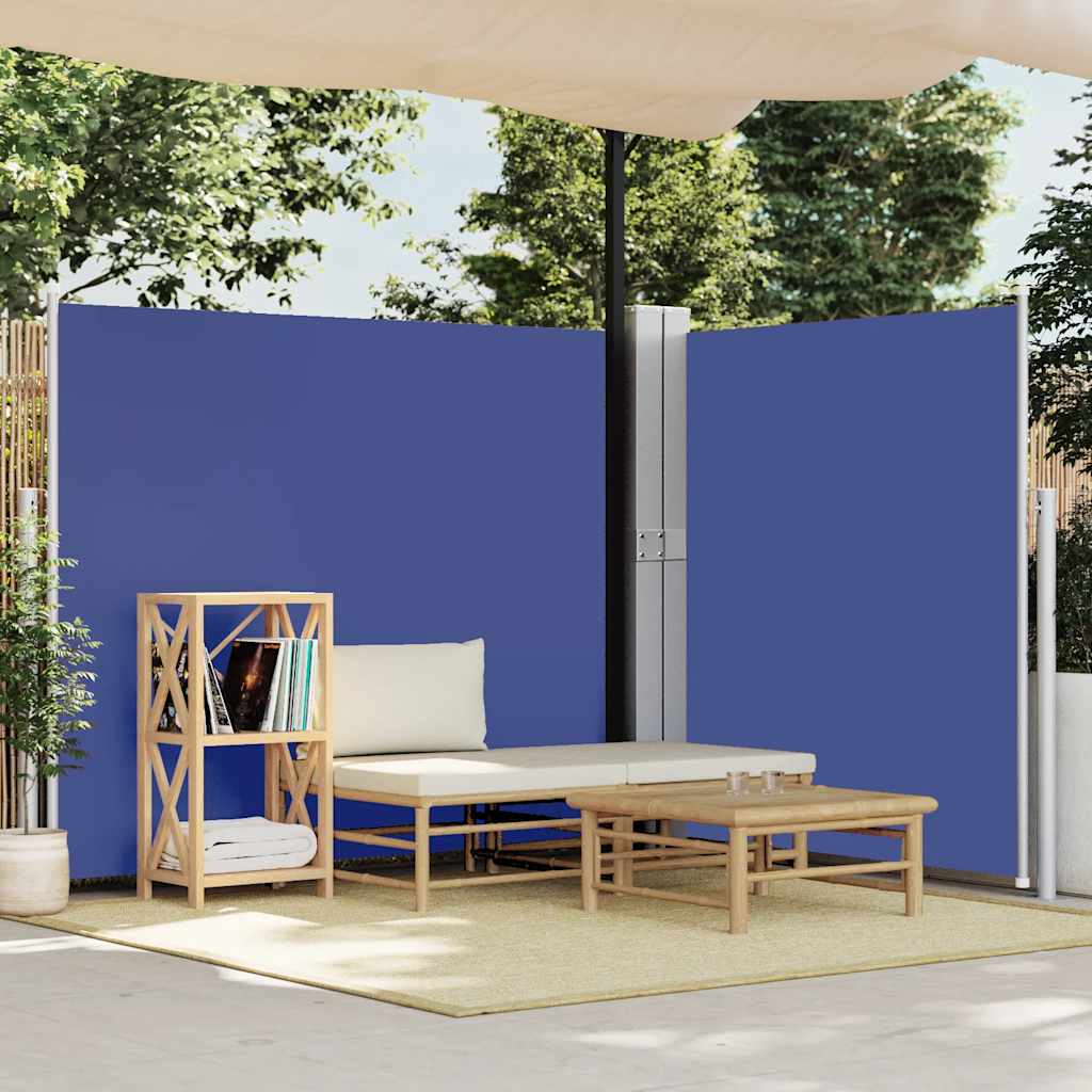 E-shop Multidom Zaťahovacia bočná markíza na terasu 170x1200 cm, modrá