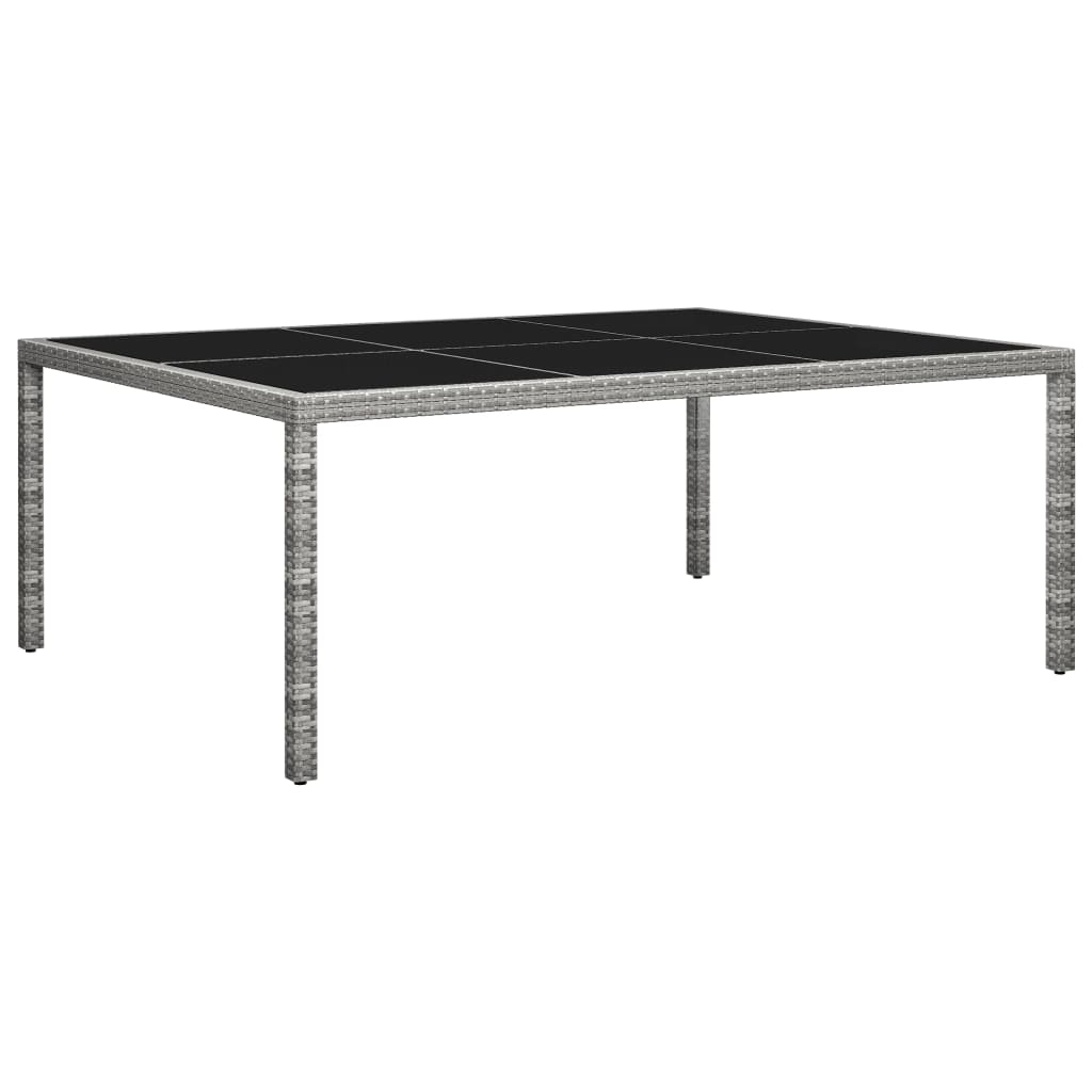 E-shop Multidom Vonkajší jedálenský stôl sivý 200x150x74 cm polyratan