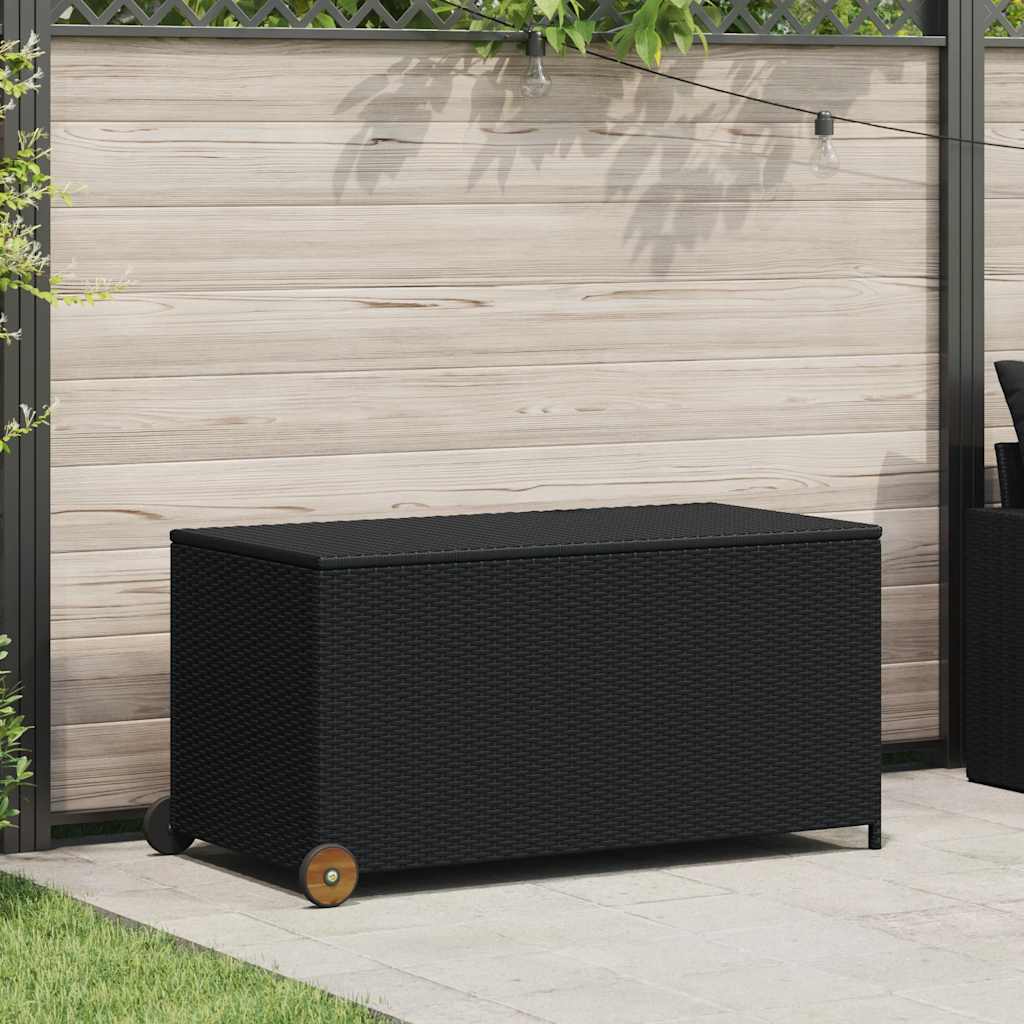 E-shop Multidom Záhradný úložný box, čierny 120x65x61 cm, polyratan