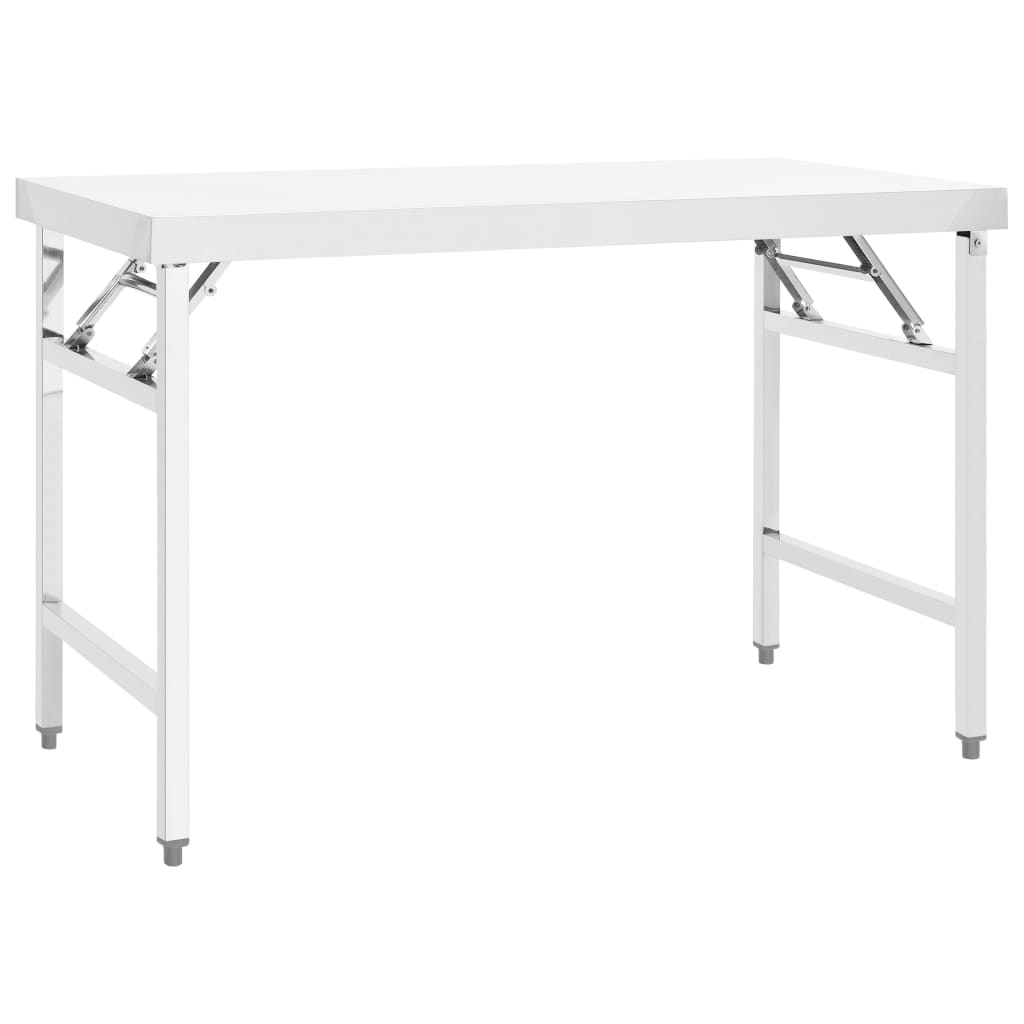 Multidom Kuchynský pracovný stôl 120x60x80 cm nehrdzavejúca oceľ