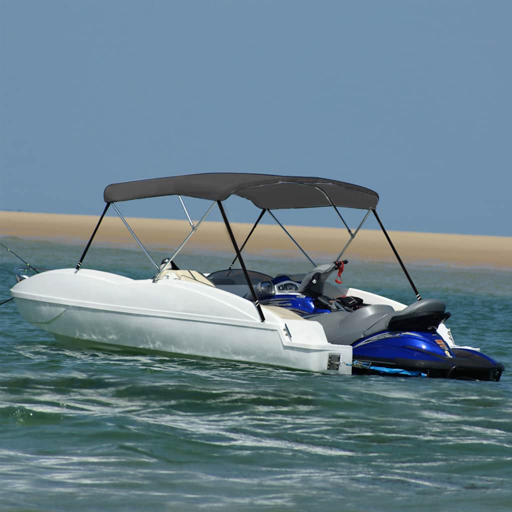 E-shop Multidom Strieška Bimini s 3 oblúkmi, antracitová 183x140x137 cm