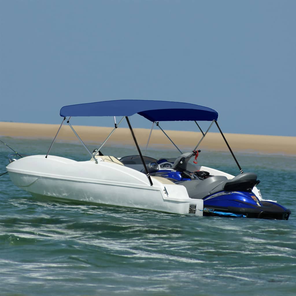 E-shop Multidom Strieška Bimini so 4 oblúkmi, modrá 243x(230-244)x137 cm