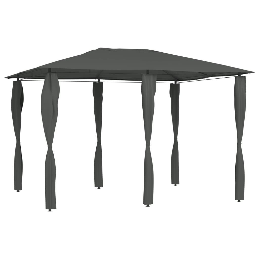 E-shop Multidom Altánok s poťahmi na stĺpiky 3x4x2,6 m, antracitový 160 g/m²