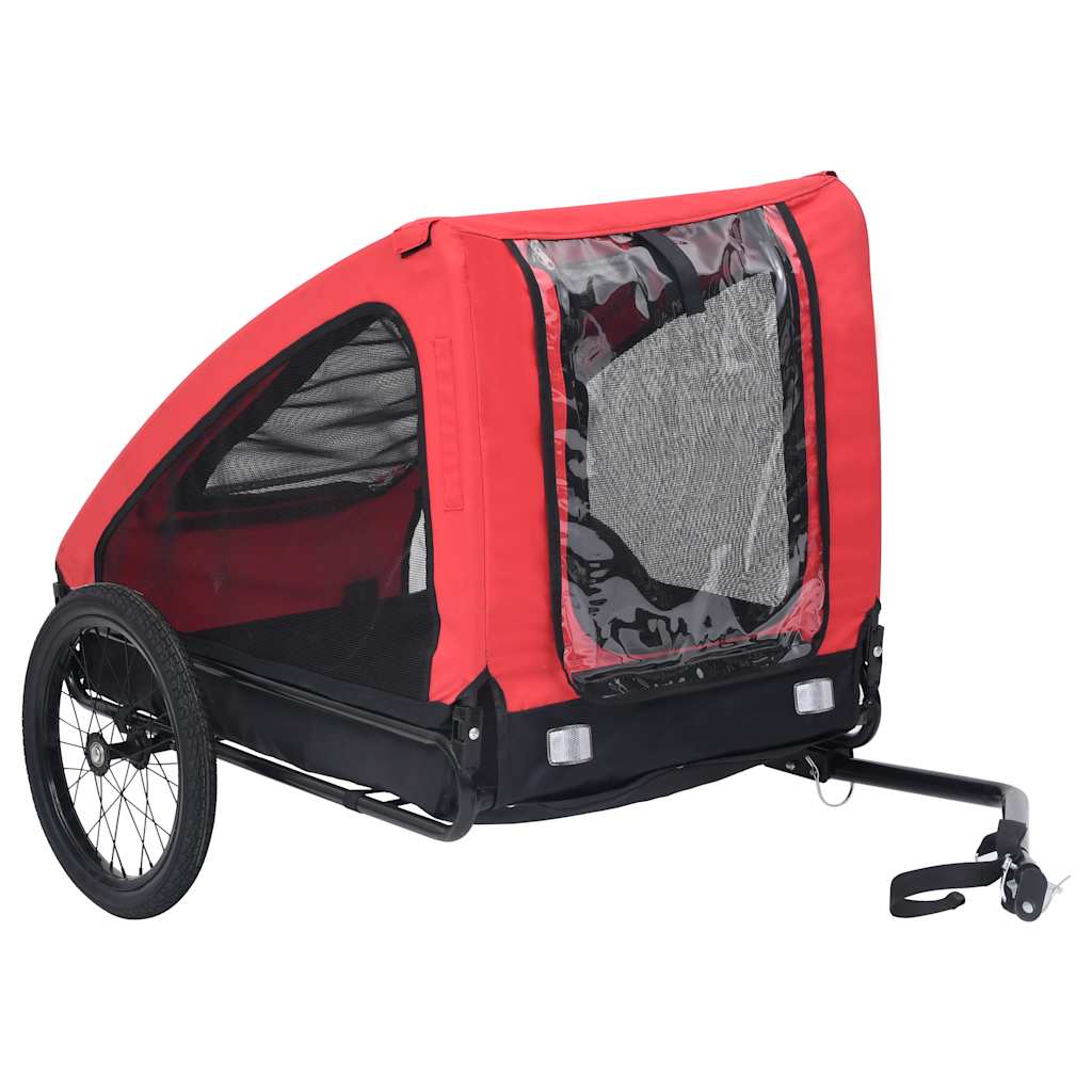 E-shop Multidom Vozík za bicykel pre psa, červeno čierny