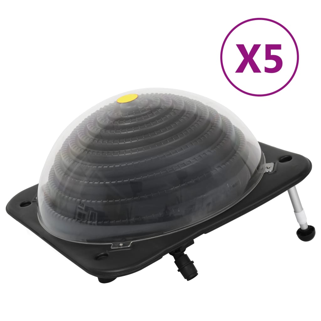 E-shop Multidom Solárne ohrievače vody v bazéne 5 ks 75x75x36 cm HDPE hliník