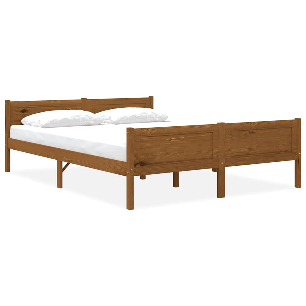 E-shop Multidom Posteľný rám borovicový masív medovohnedý 140x200 cm