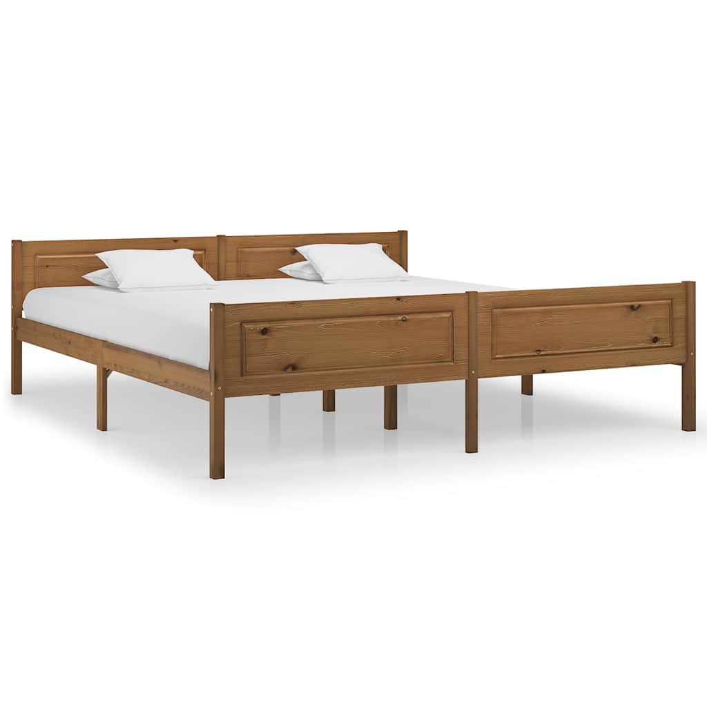 E-shop Multidom Posteľný rám borovicový masív medovohnedý 180x200 cm