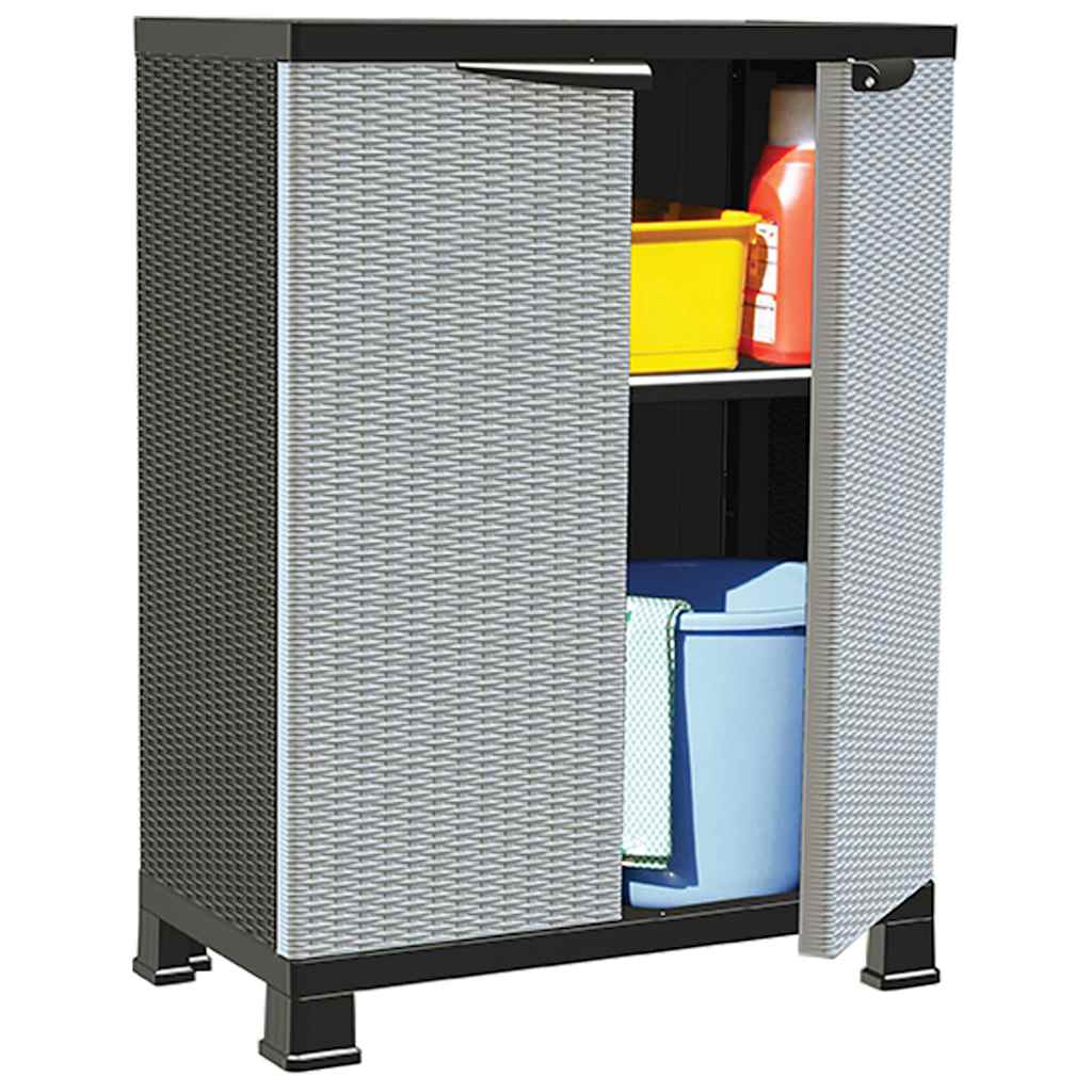 E-shop Multidom Plastová skrinka 68x39x92 cm ratanový dizajn