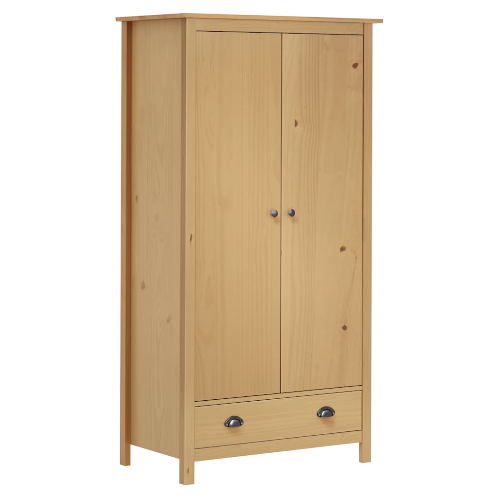 E-shop Multidom 2-dverový šatník Hill 89x50x170 cm, borovicový masív