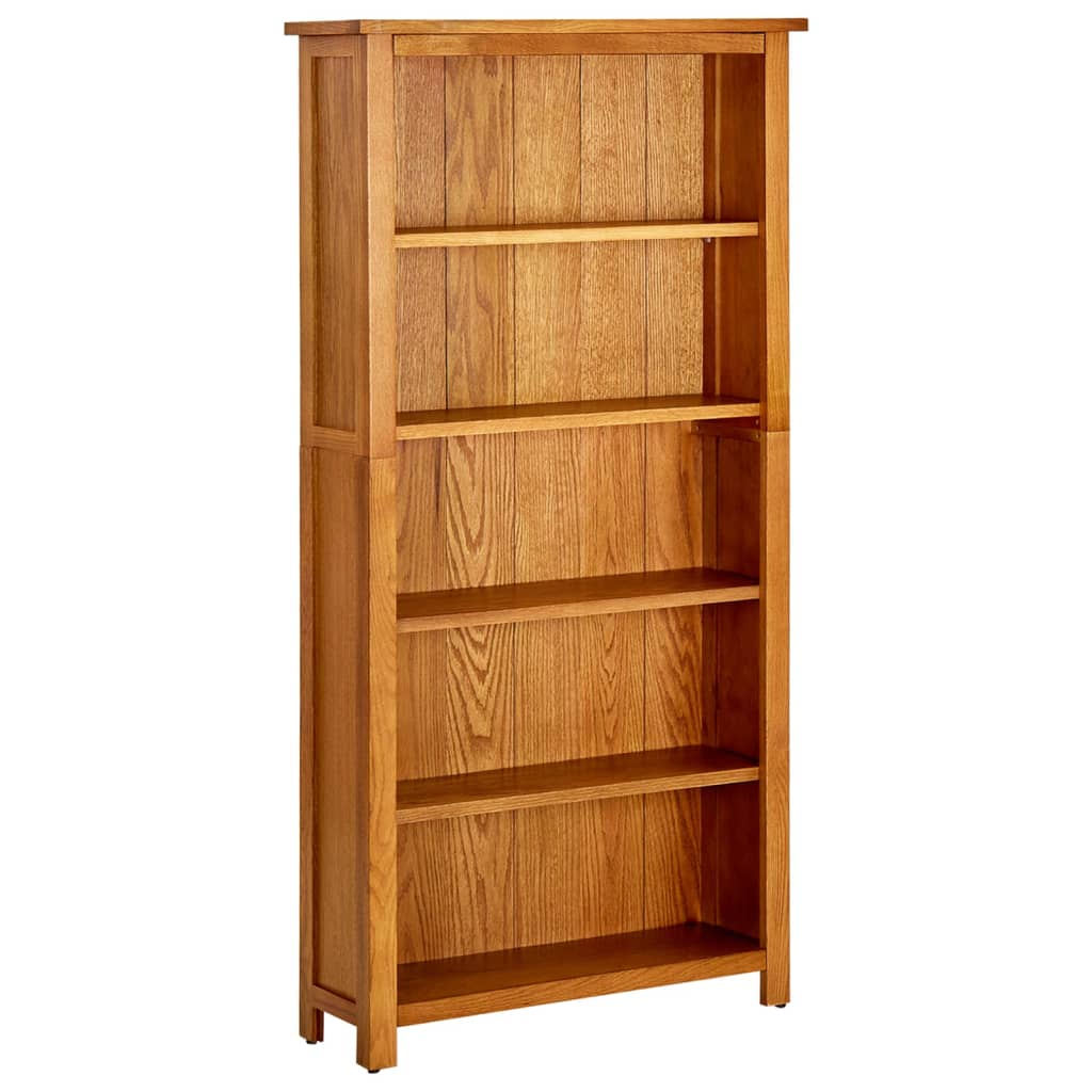 E-shop Multidom Knižnica s 5 policami 70x22x140 cm dubový masív