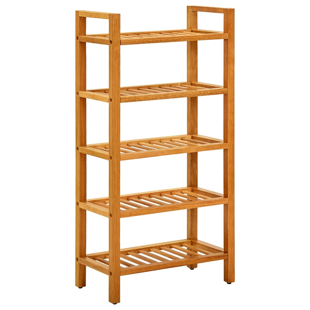 Multidom Regál na topánky s 5 policami 50x27x100 cm dubový masív