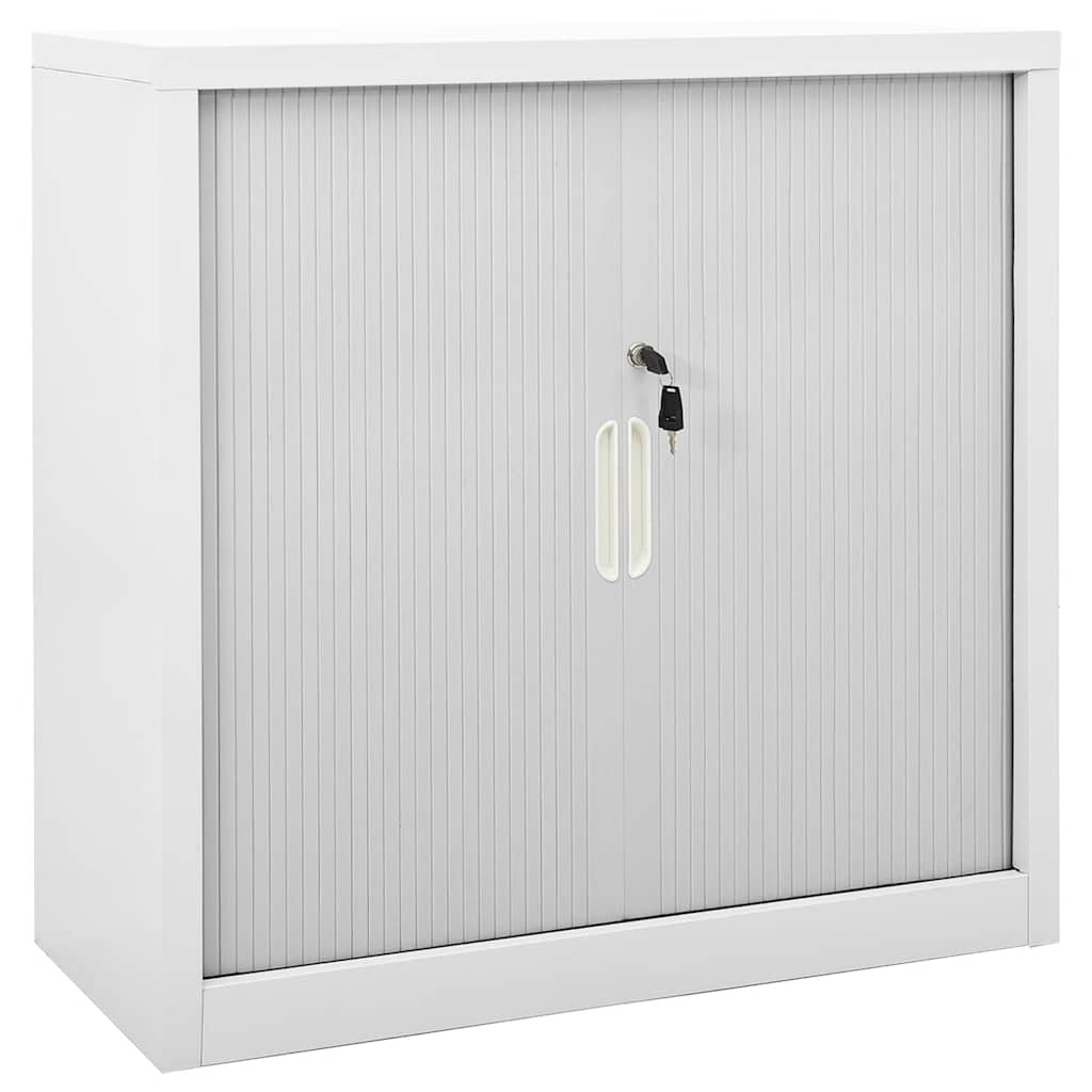 E-shop Multidom Skriňa s posuvnými dverami sivá 90x40x90 cm oceľ